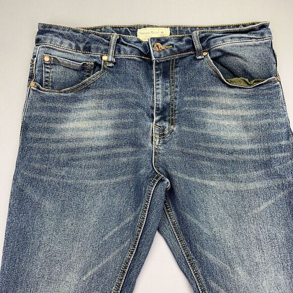 Smith and Mills Jeans Blue Denim Stretch Mens Size 33 Tailored Low Rise - Picture 2 of 14
